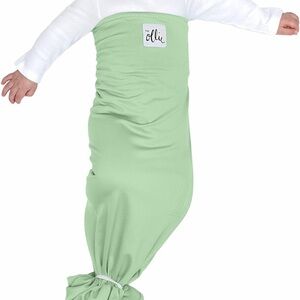 Ollie Sleep Sack in Soft Green and White